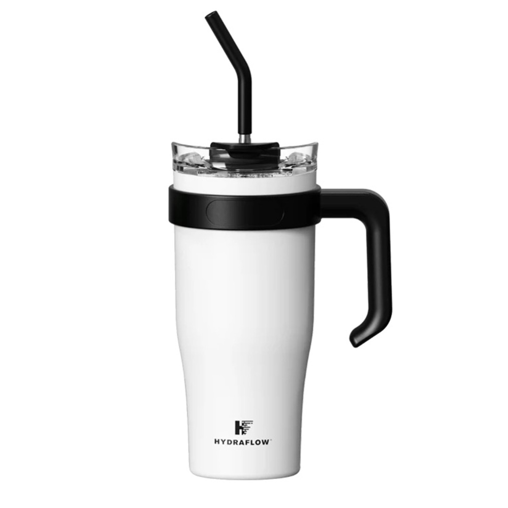 Hydraflow White and Black Insulated Tumbler